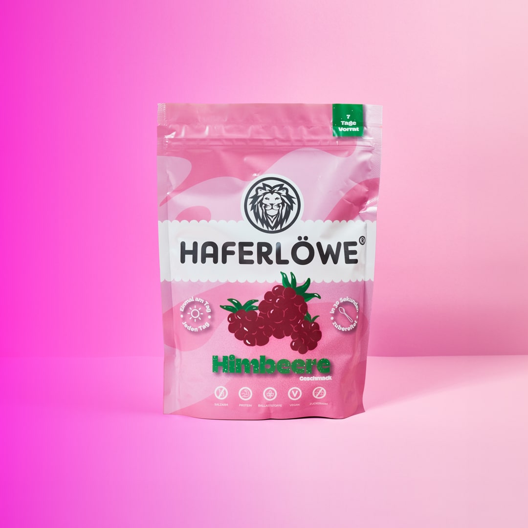 Tüte HAFERLÖWE Himbeere für Typ 2 Diabetiker und Hafertage