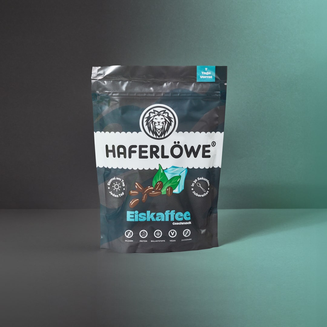 Tüte HAFERLÖWE Eiskaffe für Typ 2 Diabetiker und Haferkur Hafertage