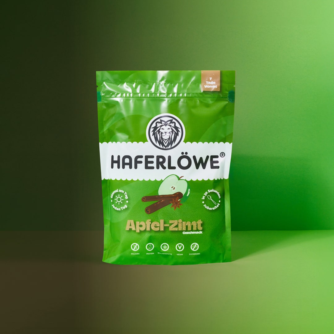 Tüte HAFERLÖWE Apfel-Zimt für Typ 2 Diabetiker Hafertage Haferkur