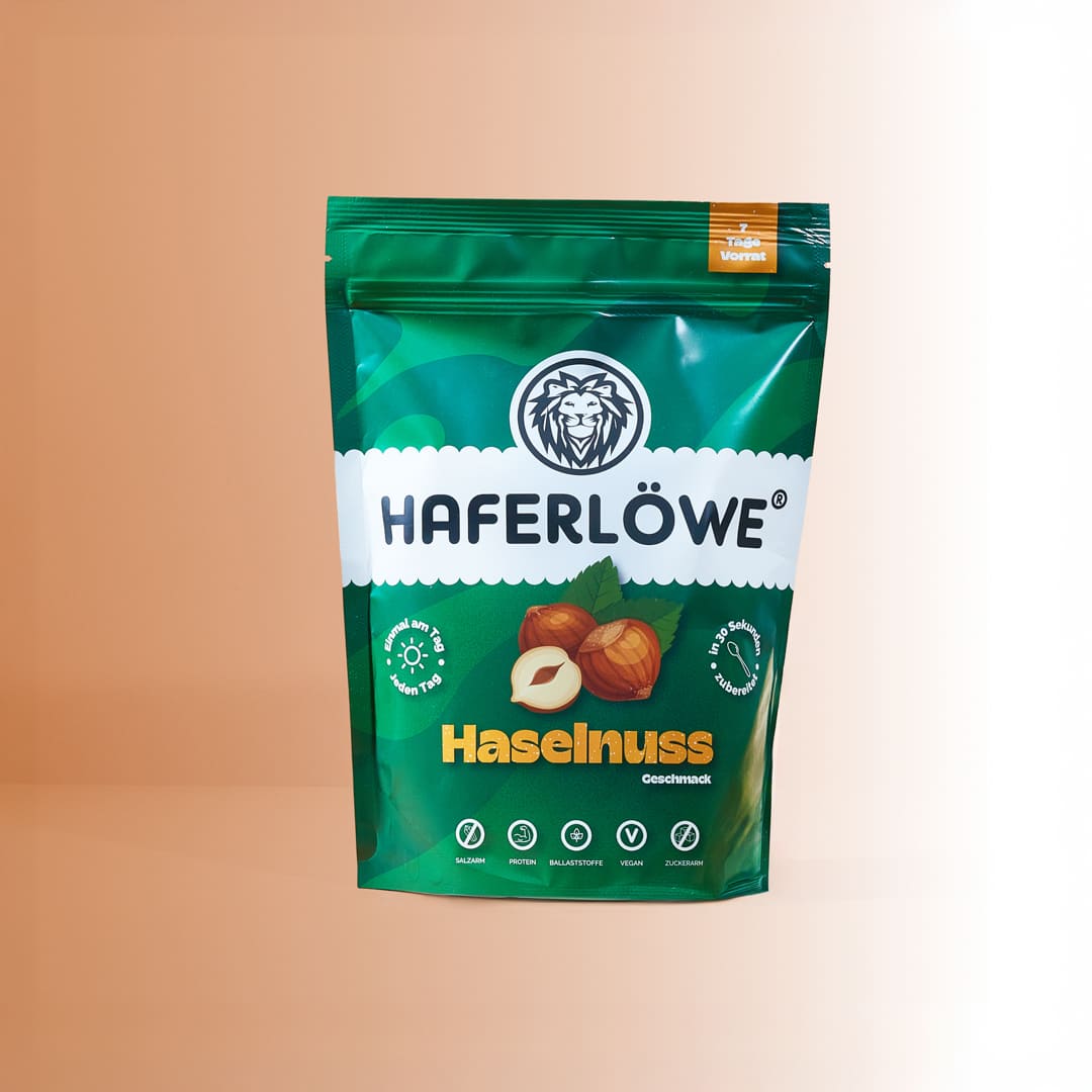 Tüte HAFERLÖWE Haselnuss für Typ 2 Diabetiker Haferkur Hafertage